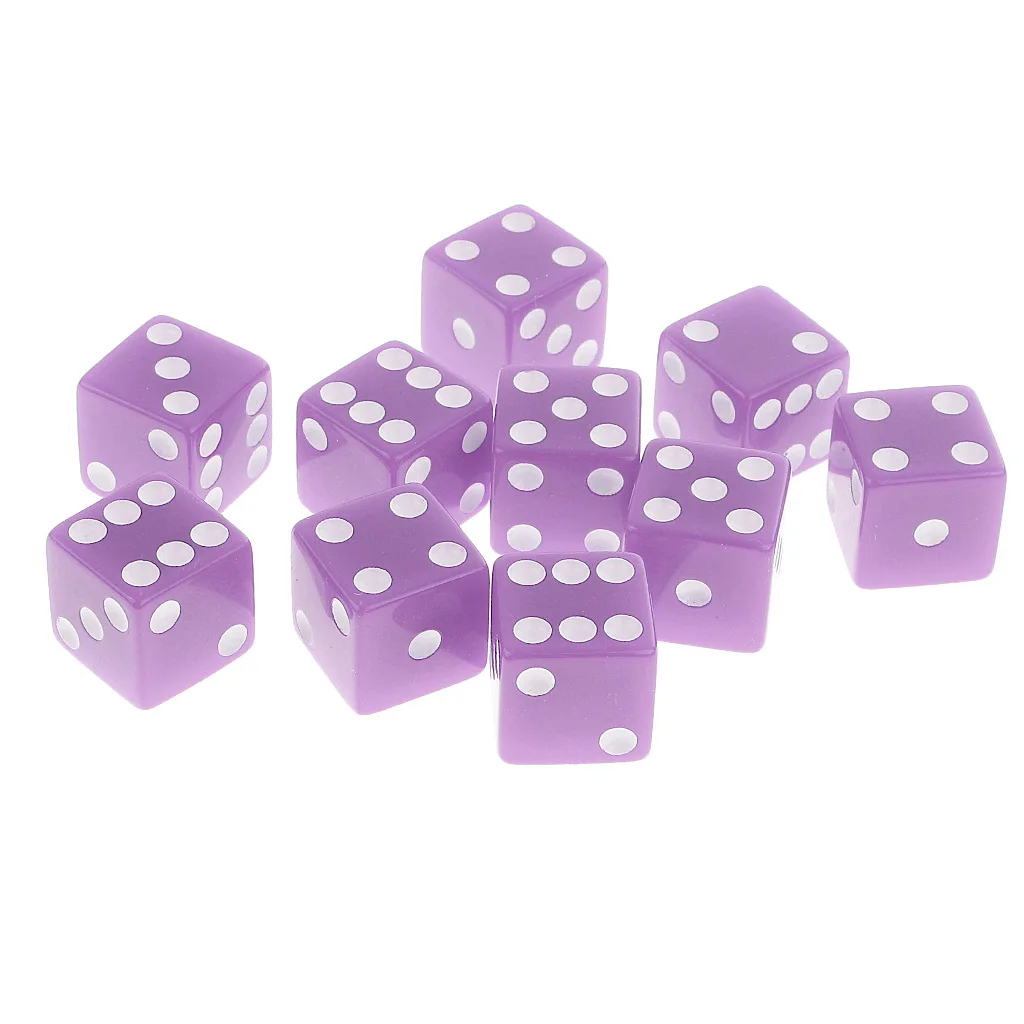Set/10pcs Six Sided D6 Digital Dice Party Gaming Dice D&D RPG Board Game Parties Board Game Dices Polyhedral Dices