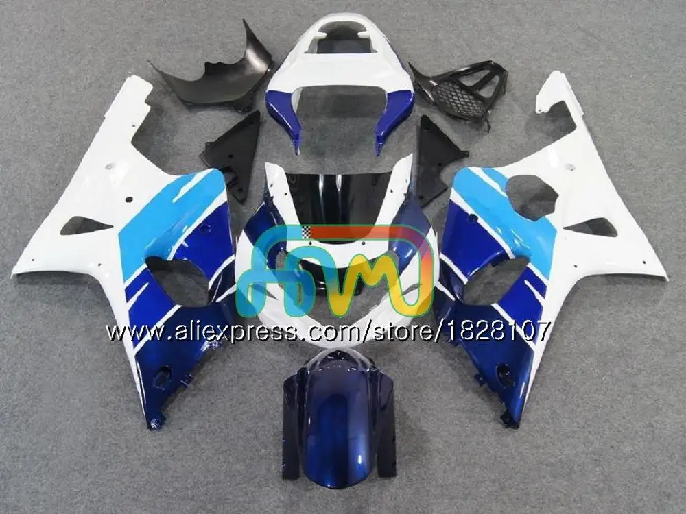 Средства ухода за кожей для SUZUKI GSXR 1000 GSX-R1000 GSXR1000 00 01 02 40BS. 0 1000CC GSXR-1000 K2 GSX R1000 2000 2001 2002 обтекатель синего и белого цвета - Цвет: No. 24