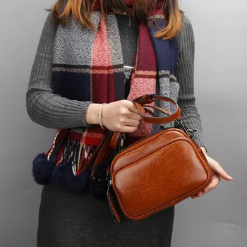 

Leather Bag 2019 New Fashion Ladies Shoulder Bag Casual Handbag Messenger Bag Women's Bag