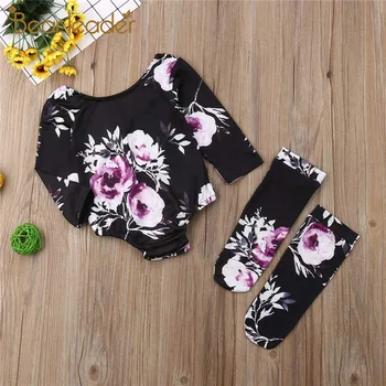 

Bear Leader Toddler Baby Flowers Rompers New Autumn Newborn Floral Rompers Kids Costumes Infants Cute Clothes Casual Outfits