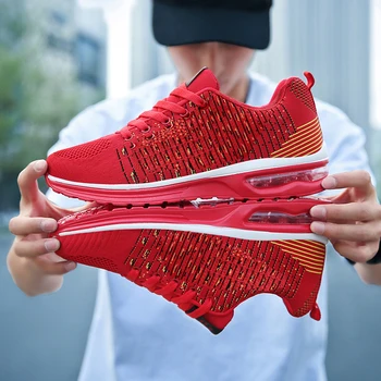

Air Cushion Sneakers Fashion Lovers Mesh Running Shoes Breathable Jogging Shoes Large Size Men's Shoes 45
