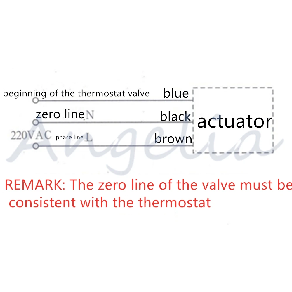 AC220V 1/2" BSP DN15 Brass 2 Way Motorized Valve Electrical Actuator Valve For HVAC water system 3 Lines 1 Control