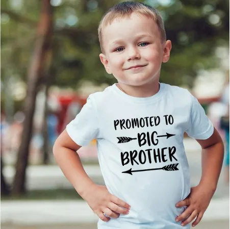 

Promoted To Big Brother Tshirt Boys Tops Summer Short Sleeve Toddler Boy Shirt Casual Children Clothing Girls T Shirt