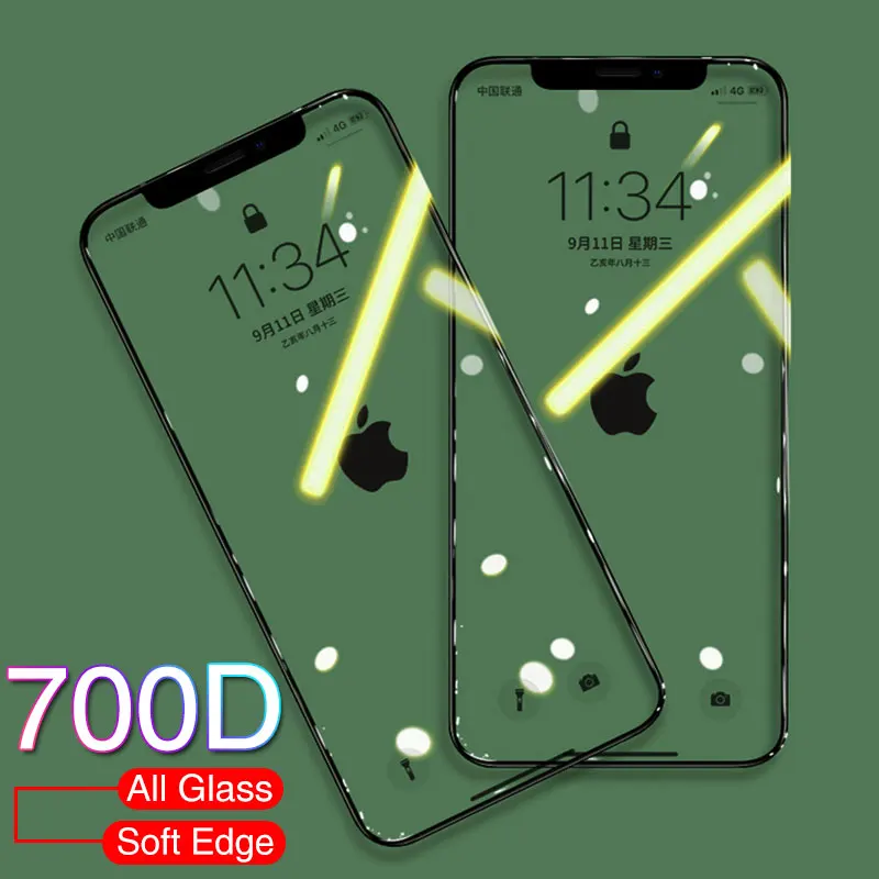 

700D Full Cover Tempered Glass For iPhone 11 Pro Max Glass X XS Max XR Screen Protector Glass On For iPhone 6 6s 7 8 Plus X Film