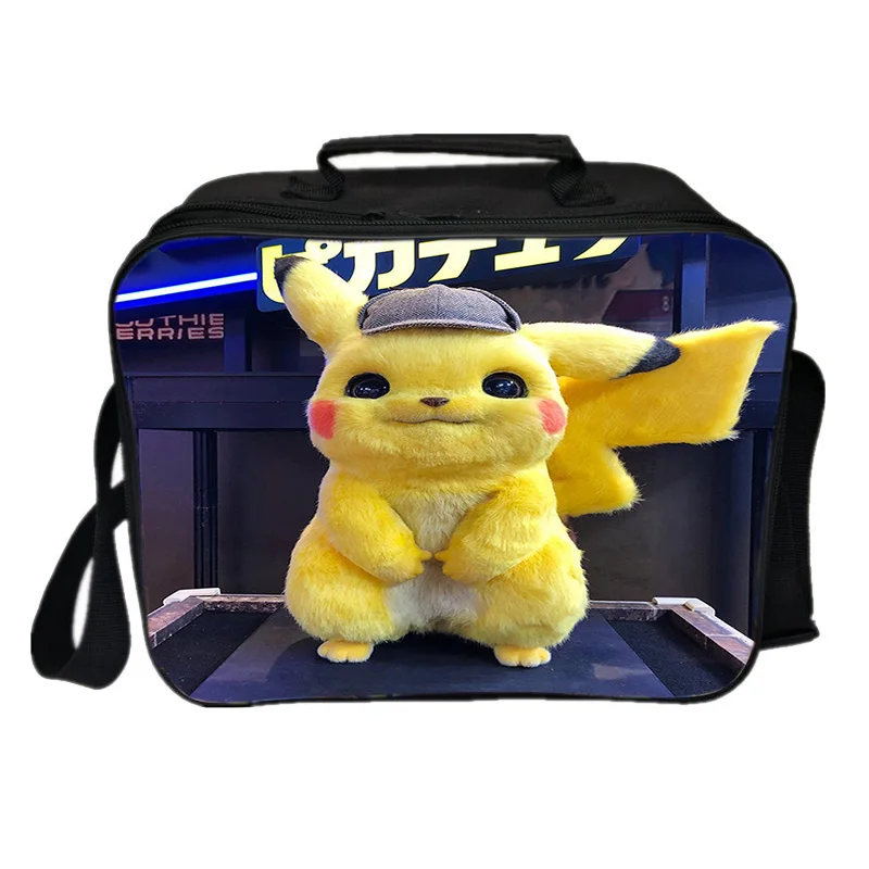 Pokemon Detective Pikachu Термосумка для обедов сумка для еды с теплоизоляцией свежие сумка-холодильник сумка для пикника - Цвет: 12
