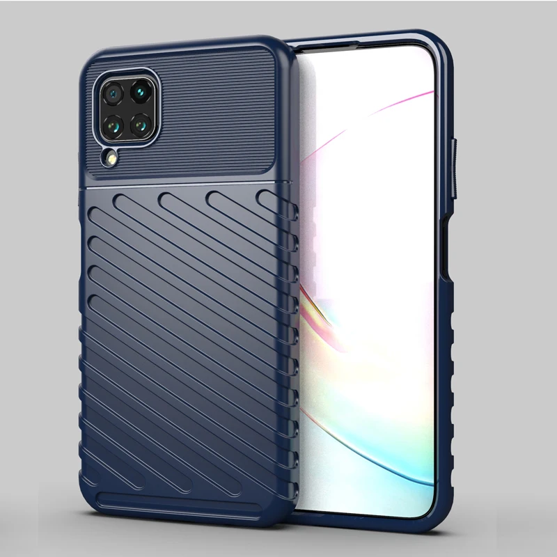 Темно-синий Модный защитный бампер чехол для телефона huawei Honor Nova 6 SE V30 Pro сверхмощный P30 Pro mate 30 20 Pro RS чехол из углеродного волокна - Цвет: Темно-синий