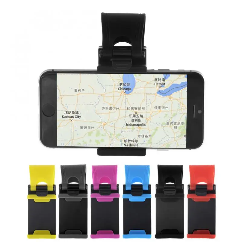 Phone Car Holder Steering Wheel Clip Mount Universal Auto GPS Stand Bracket For IPhone Samsung | Мобильные телефоны и