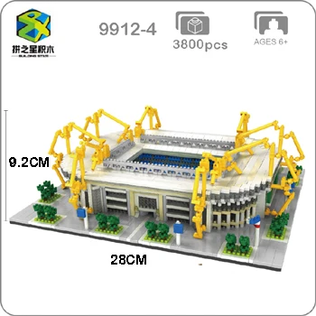 Международный AC Милан Боруссия Дортмунд футбольный клуб сигнал идуна Парк Стадион duplo DIY Мини диамон строительные блоки кирпичная игрушка - Цвет: Signal Iduna park