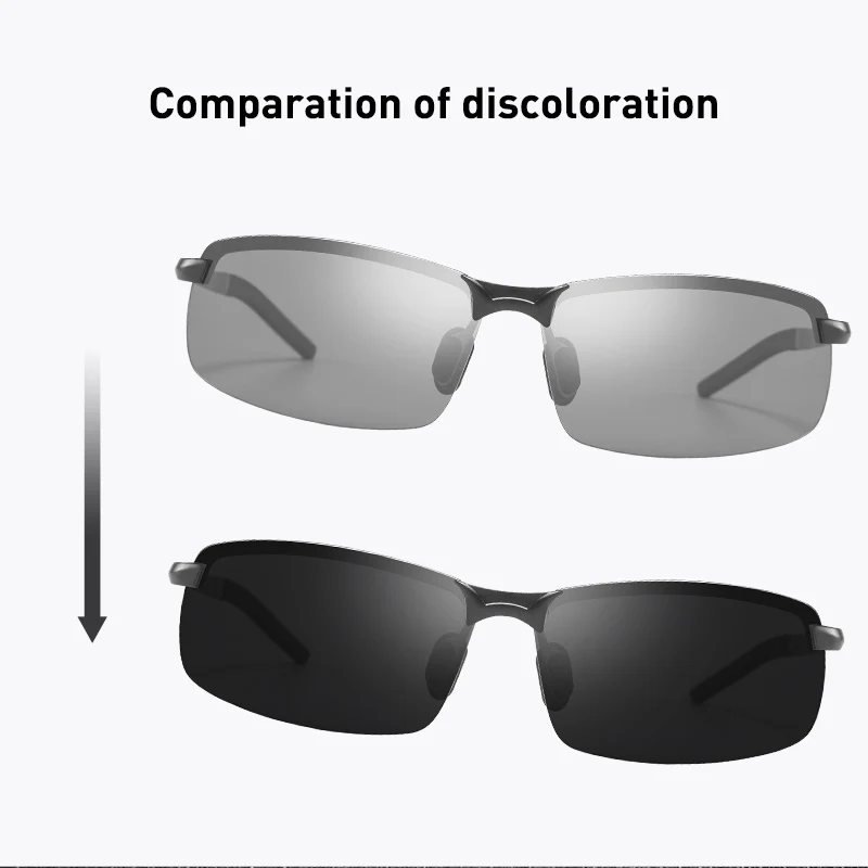 Kopen CAPONI Ultralight Sport Zonnebril Mannen Gepolariseerde Vintage Meekleurende Eyewear Fashion Brand Designer Zonnebril UV400 BS3043