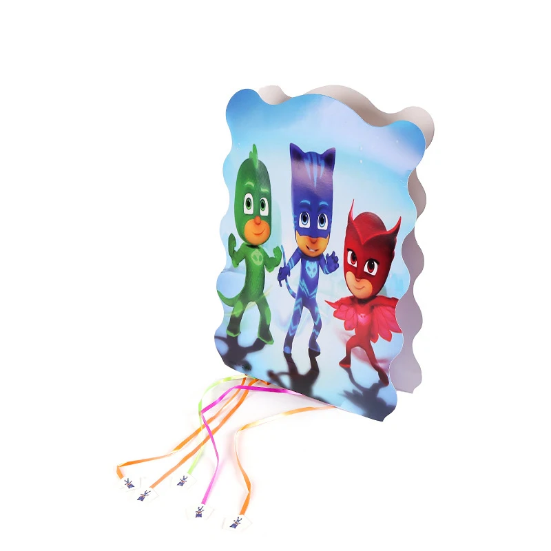 PJ Masks мультфильм тема День рождения костюм для фигуры для детей игрушки украшения Catboy Owlette Gekko Аниме Кукла игрушечная тарелка