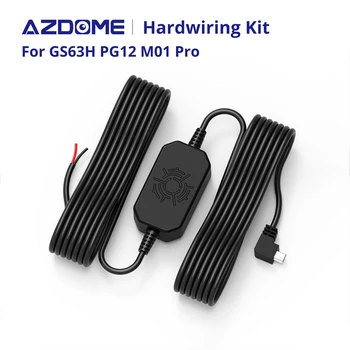 

Hardwire Kit 12/24V to 5V Mini USB DVR Power Adapter Cable for AZDOME M11 M06 GS63H PG01 PG02 Dash Cam Low Voltage Protection