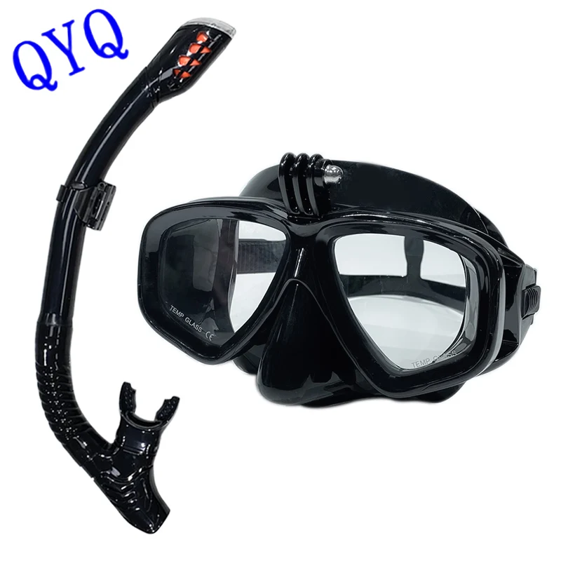 Professional underwater diving mask, fully dry diving glasses suitable for GoPro small action cameras.