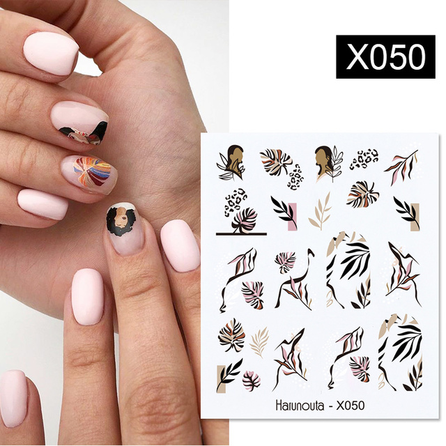 1 Sheet Nail Water Decals Transfer Lavender Spring Flower Leaves Nail Art Stickers Nail Art Manicure DIY