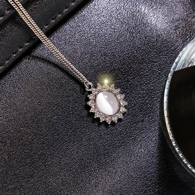 Мода опал кулон ожерелье для женщин чокер Collares классический дизайн солнца ювелирные изделия Bijoux