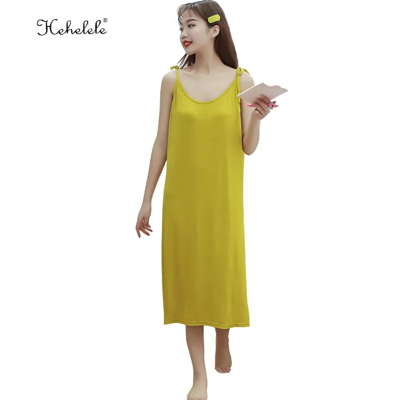 

Women's Large Size Pajamas Summer Vest Skirt Nightgown Thin Modal Tracksuit Strapped Dress Comfortable Cute 9063