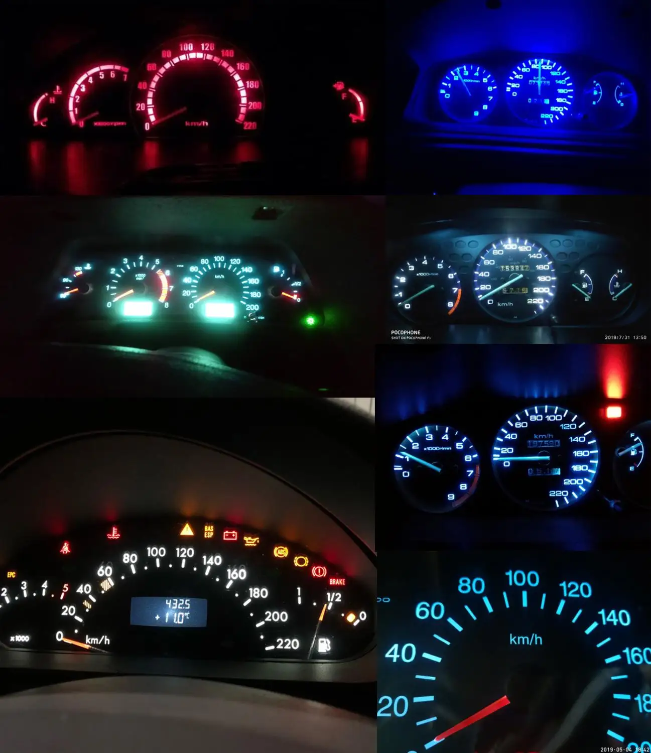 1000pcs 12V canbus T5 58 74 286 W1.2W Super Bright LED  3SMD wedge LED Light Car Dashboard Instrument Cluster Panel Lamp Bulb