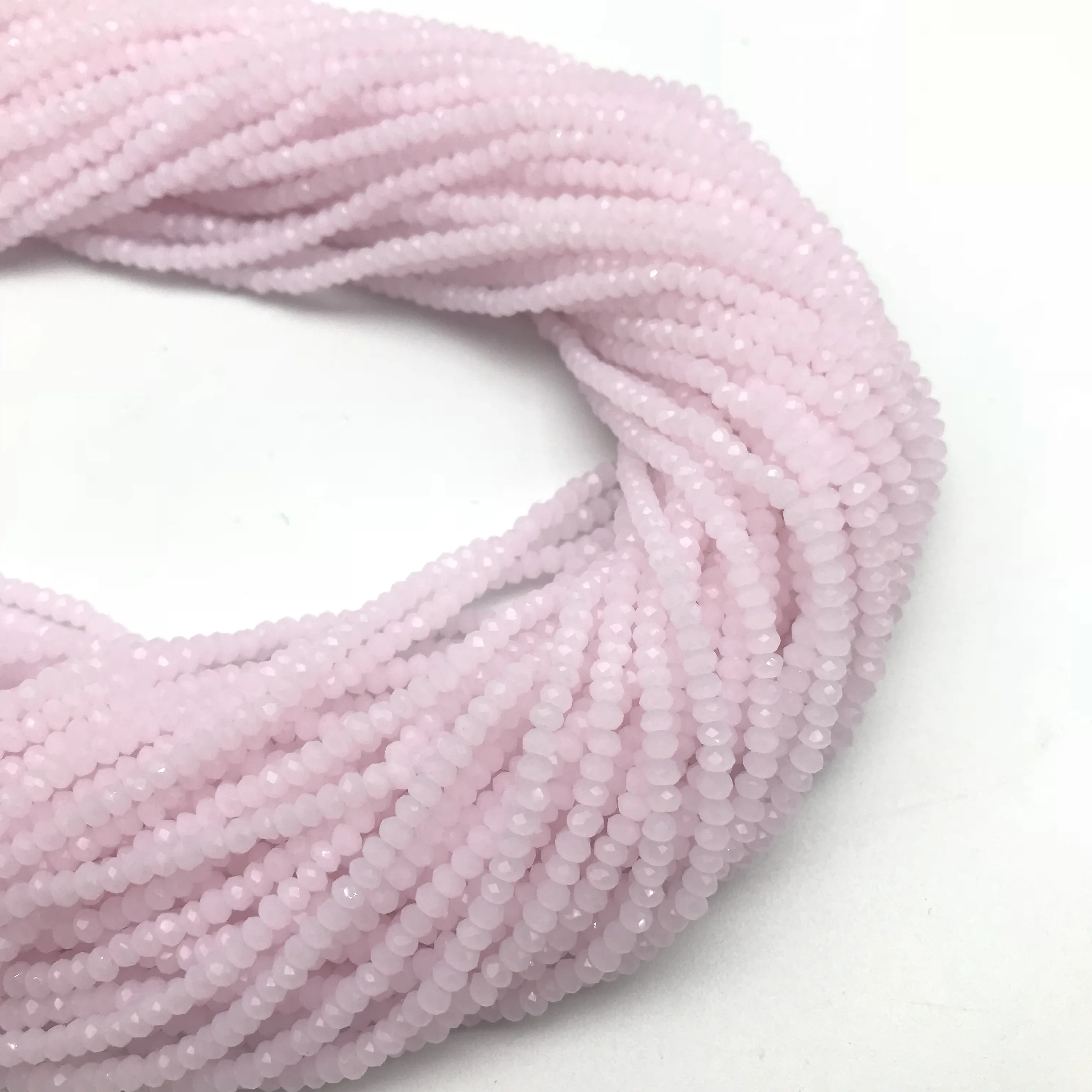 

50 Strands/bulk Wholesale Loose Beads 2X3&3X4 Crystal Faceted Rondelle Crystal Beads Glass Beads for Making Jewelry Bracelet