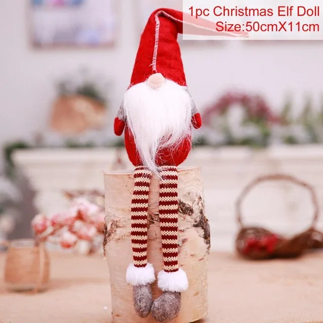 Xmas dolls 4 Рождественская прозрачная коробка, украшения, Рождественский Декор для дома, Рождественская елка, игрушка Navidad, подарки на год, Deco Noel Natal - Цвет: Xmas dolls 4