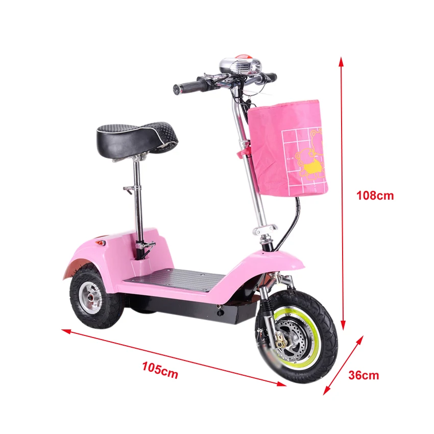  Adult Mini Foldable Electric Scooter 3 Wheel Lady Women Mini Electric Bike Bicycle Instead Of Walki