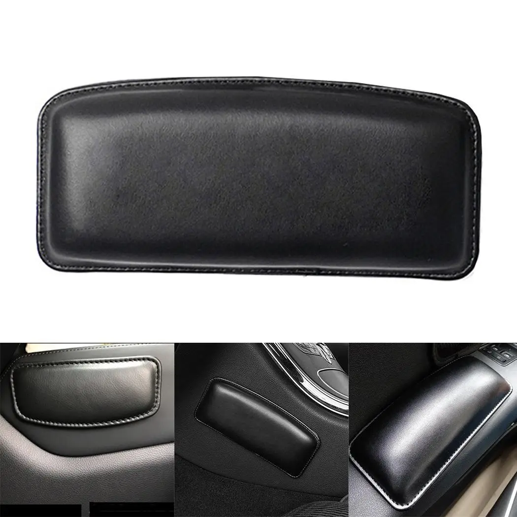 

Car Leg Protector Support Thigh Cushion General Leather Knee Pad Memory Cotton Black Car Interior