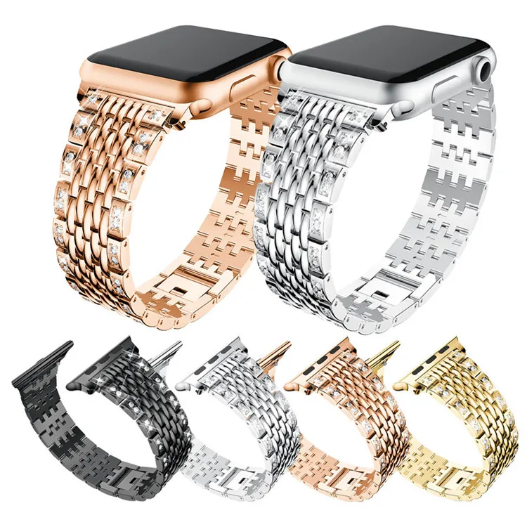 Ремешок из нержавеющей стали 38 мм 42 мм для apple watch band 3 2 1 металлическая цепочка с умным ремешком iwatch 3 2 1 38 42 мм аксессуары