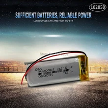 3,7 в 1000 мАч 102050 литий-полимерный Li-Po литий-ионный аккумулятор для MP5 gps DVD планшет Bluetooth Камера Lipo ячейка