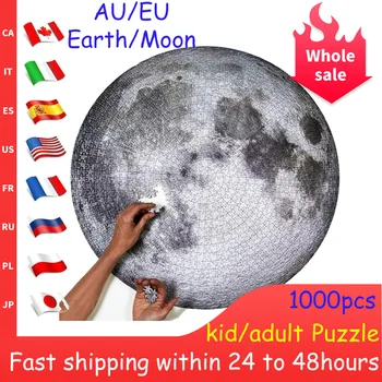 

Kid Puzzle 1000pcs Round Moon/Earth Puzzle Educational Toys Parent-child Toys Puzzle Jigsaw Puzzle Children Adult Puzzle