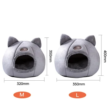 

Hot Warm Pet Cat Bed Soft Comfortable Pet Nest Indoor Pet Cat Dog Sleeping Tent House Cat Cave Cute Sleeping Mats Winter Product