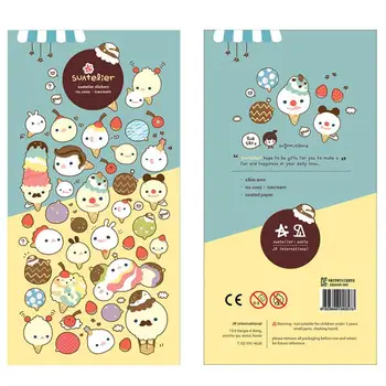 

1sheet Cartoon Lovely Animal Ice Cream Sticker Diary Label Stickers Decor Scrapbooking DIY Stickers Classic Toys for Kids Gift