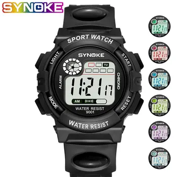 

SYNOKE Fashion Children Watches Kid Boy Girl Digital LED Quartz Alarm Date Sports Wrist Watch relogio masculino horloges mannen