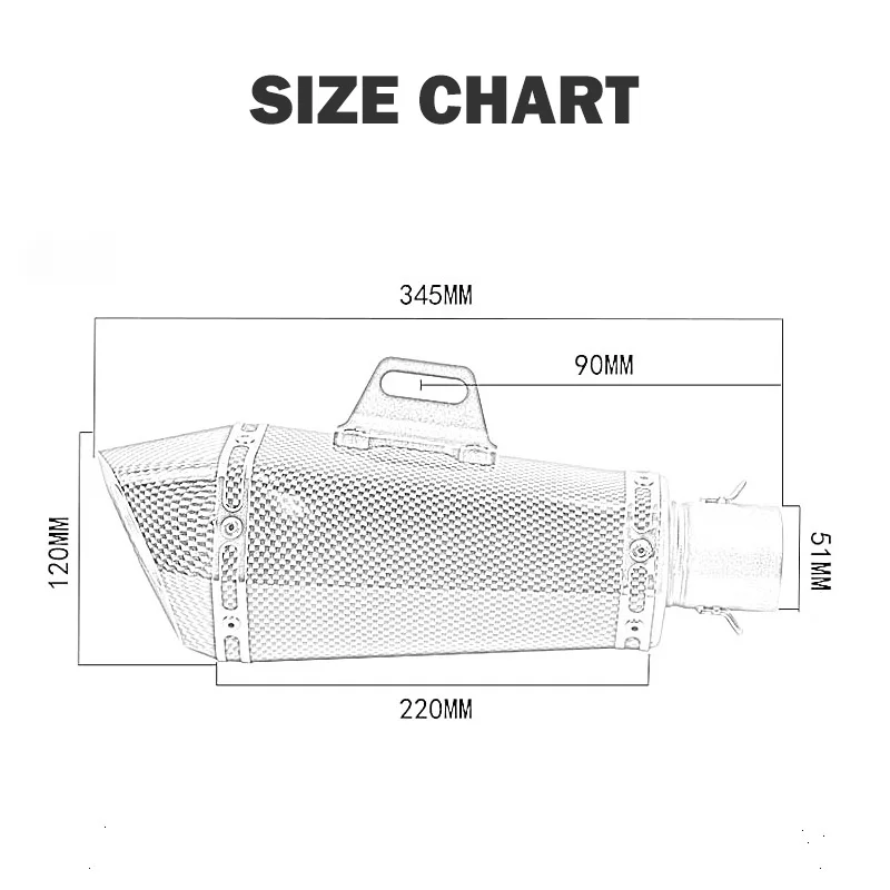 38-51 мм универсальный глушитель выхлопной трубы мотоцикла escape moto с дБ убийца пружинный крюк для Kawasaki ninja 400 z250 Z900 ZX6R r3 R15
