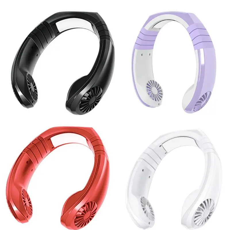 

Portable Hanging Neck Fan USB Rechargeable Cooling Fan 3 Wind Speed Adjustable U1JE