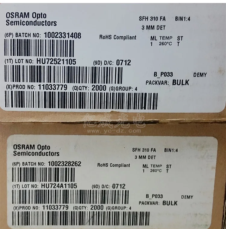 Osram SFH310 FA NPN инфракрасный приемник получить 880 нм на приемная трубка Триод 3 мм