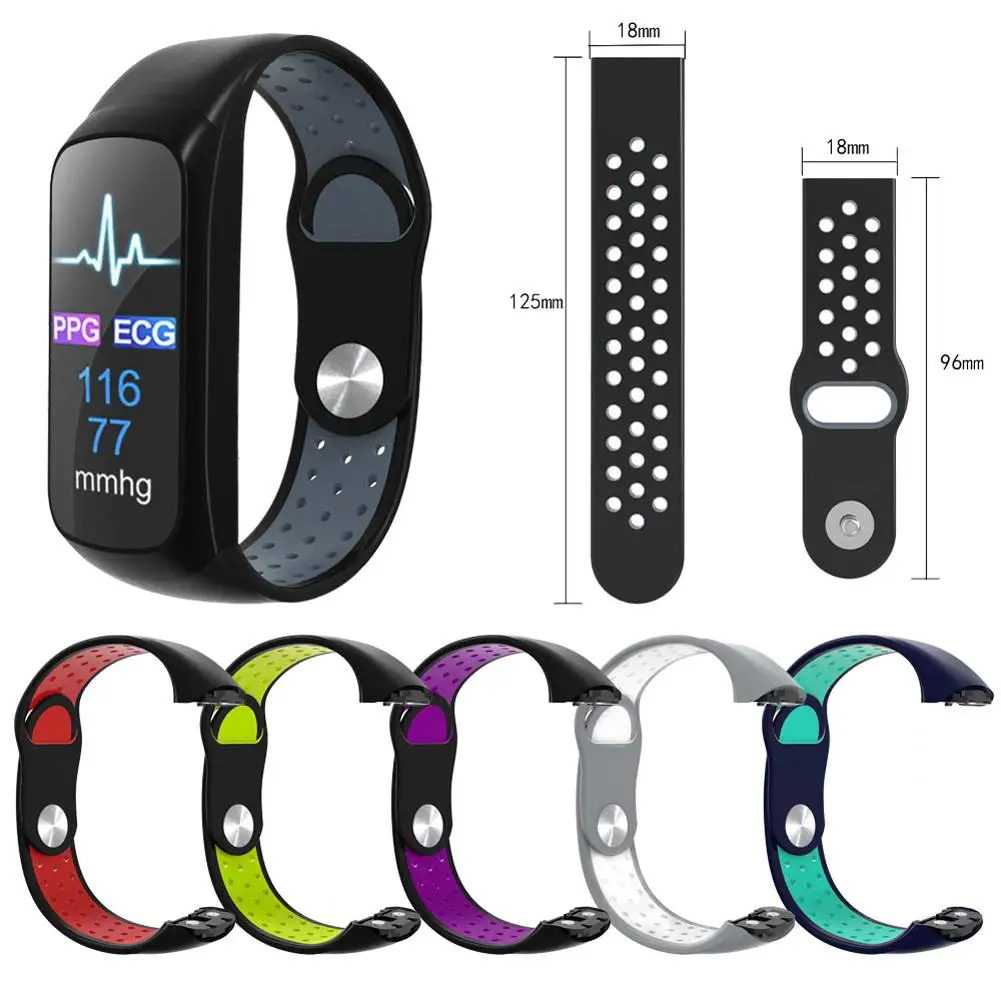 18 мм силиконовый ремешок сменный ремешок для samsung Galaxy Fit SM-R370 Пряжка для ногтей часы спортивный ремешок аксессуары
