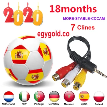

2020 stable egygold code cccam Europa for 18 Months spain Cccam clines Satellite tv Receiver 7lines WIFI FULL HD DVB-S2 Ccams