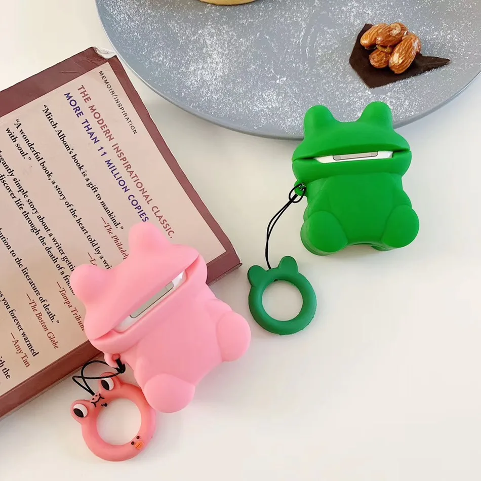 3D милый Ежик мультфильм чехол для AirPods 2 чехол силиконовый динозавр Bluetooth беспроводные наушники чехол для Apple Air Pods чехол