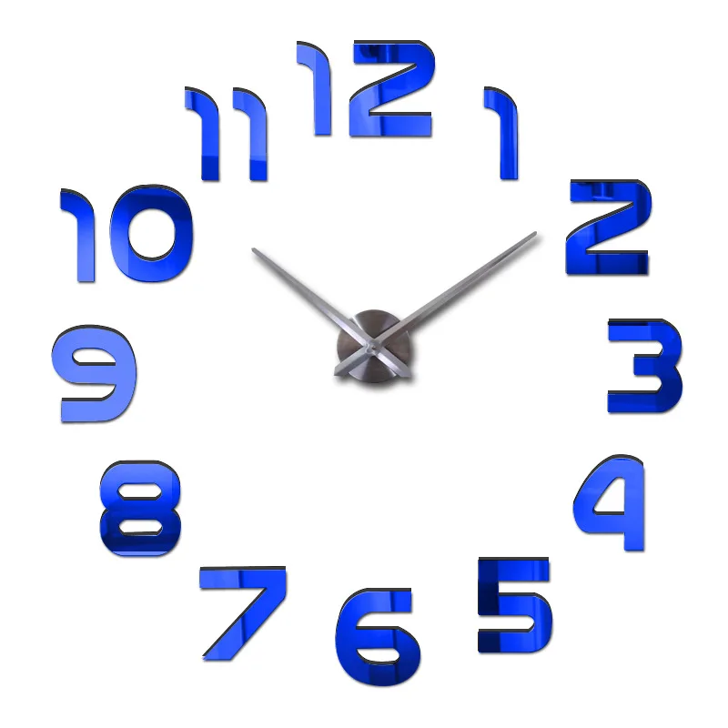 Современный дизайн, акриловые 3D Безрамные настенные часы Horloge, бесшумные наклейки, клей, домашний декор для гостиной, спальни, кварцевые иглы - Цвет: 6