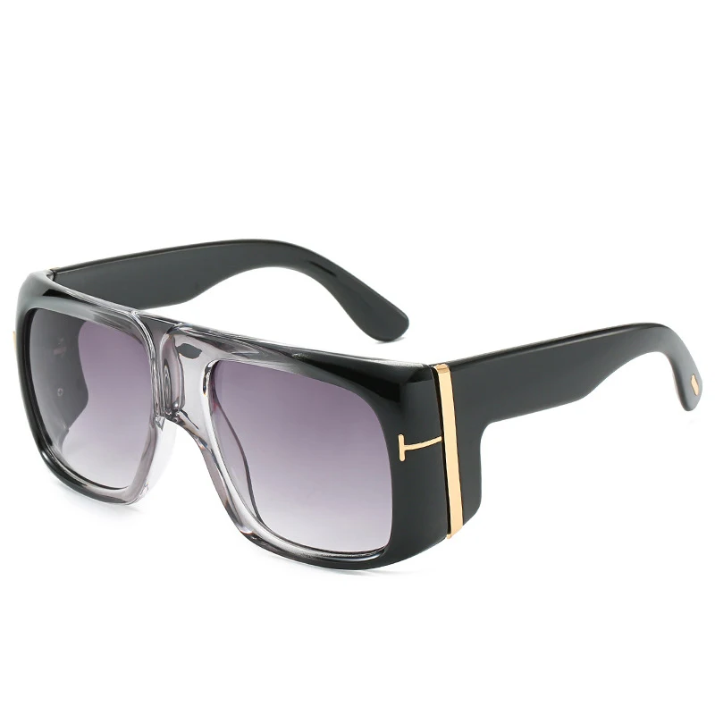 Fashion Oversized Sunglasses High Quality Vintage Sunglass Women Luxury Brand Shades For Men Big Goggles UV400 Sunglasses - Цвет линз: C4
