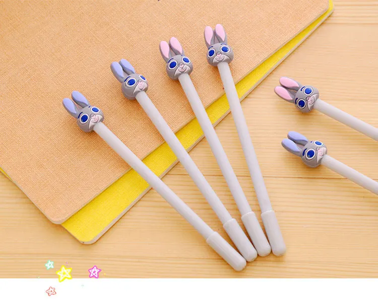 Мультяшный кролик гелевая ручка животное письменная ручка дети kawaii канцелярские пластиковые материалы офисные школьные принадлежности papelaria подарок для детей