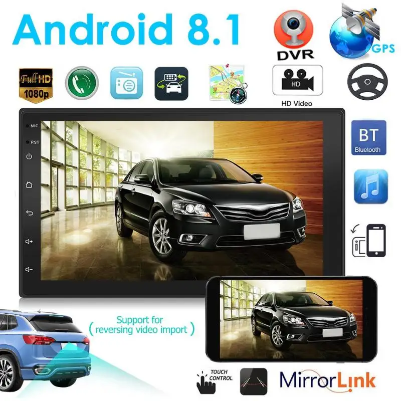 

VODOOL 9219 7 inch Car Multimedia Player Android 8.1 Car Stereo GPS Navigation WiFi USB Radio Receiver Audio Video Player