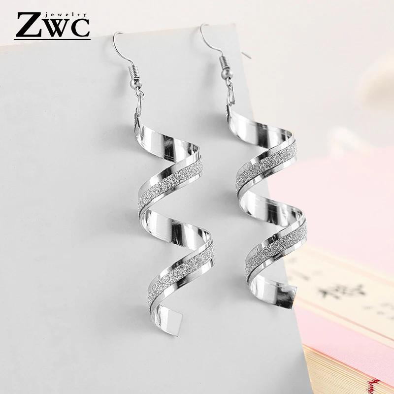 Silver 4 ZWC, модные новые женские акриловые Висячие серьги,, длинные висячие серьги, подарок для женщин, вечерние, свадебные ювелирные изделия, Brincos - Окраска металла: Silver 4