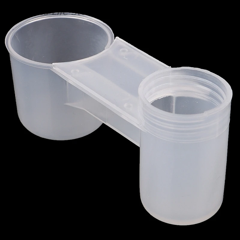 Plastic Bird Feeder Clear Water Bottle Drinker Cup Double Port Water Diversion Device For Pigeon 5Pcs bird feeder parrot feeder bird water drinker