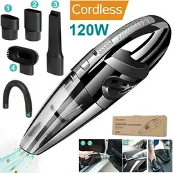 Mini aspirateur à main sans fil pour voiture et maison, à double usage, avec batterie intégrée 