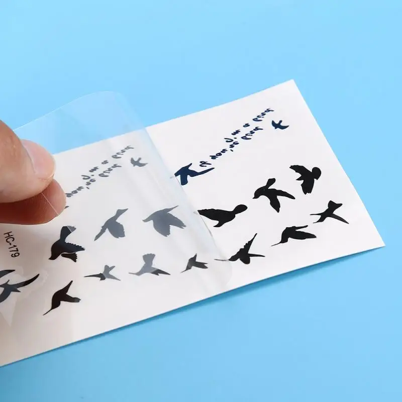 Тату наклейка одноразовая водостойкая в виде птицы 10 см|Временные тату| |