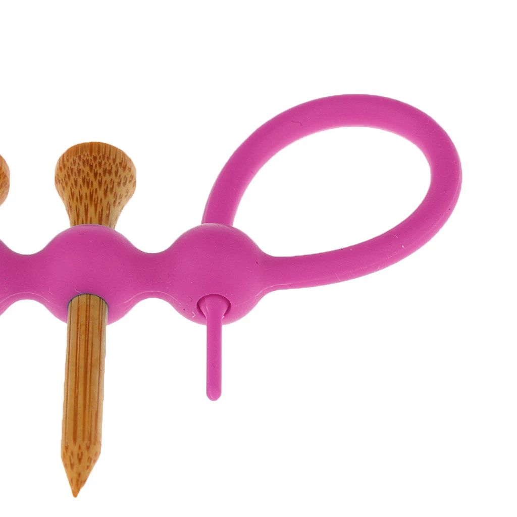 2 Pieces Portable Mini Golf Tee Holder Carrier & 8 Pieces 55mm Wood Golf Tees Set Golf Accessories