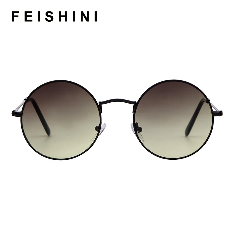 Feishini RED Retro Brand Classic Steampunk Sunglasses Women Round Metal Decorative Pattern Vintage Yellow Punk Sunglass Men | Аксессуары
