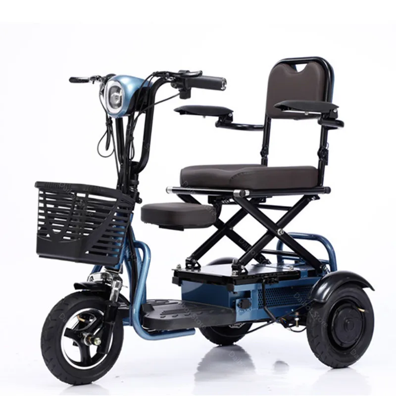 10-дюймовый электрический скутер трехколесный велосипед с подлокотниками три