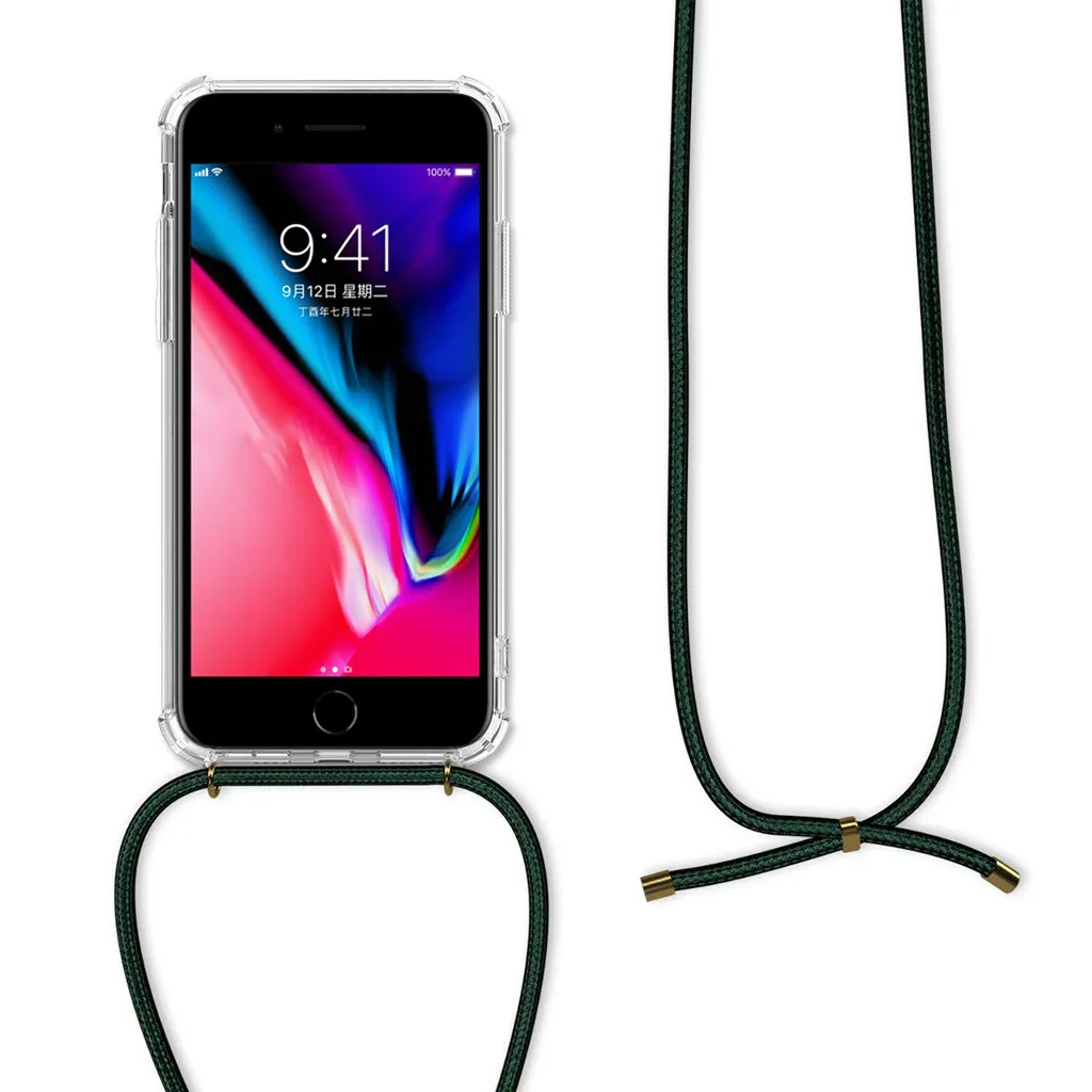 Нашейные ремешки, выдвижной силиконовый чехол для iPhone 7/8 Plus/iPhone 7/8/XS MAX/iPhone X/iPhone XR