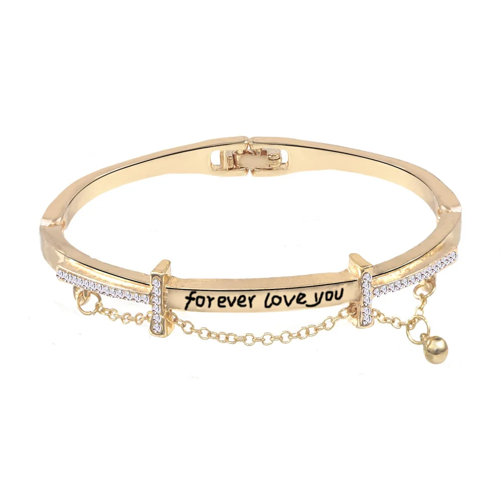 New Fashion Roman Style Woman Bracelet Wristband Crystal Bracelets Gifts Jewelry Accessories Fantastic Wristlet Trinket Pendant - Окраска металла: S1179-G