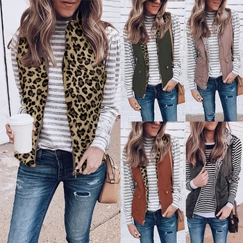 

Women Winter Two-Way Fluffy Reversible Windproof Vest Coat 2020 Lady Sleeveless Outwear Thicken Warm Pocket Waistcoat Jacket